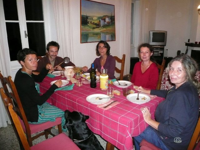 A cena: Valentina, Roberto, Valentina, Heinke, Brunella (10 agosto 2010)